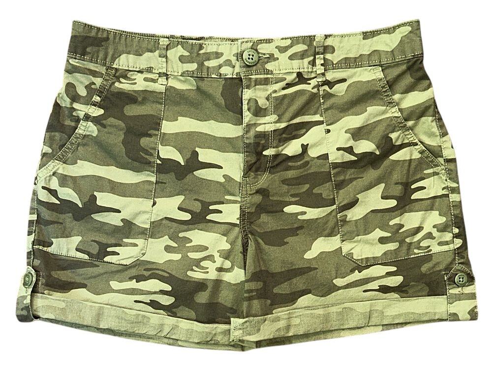 Sanctuary High-Rise Camouflage Mini Cargo Shorts Women's Large 32X5